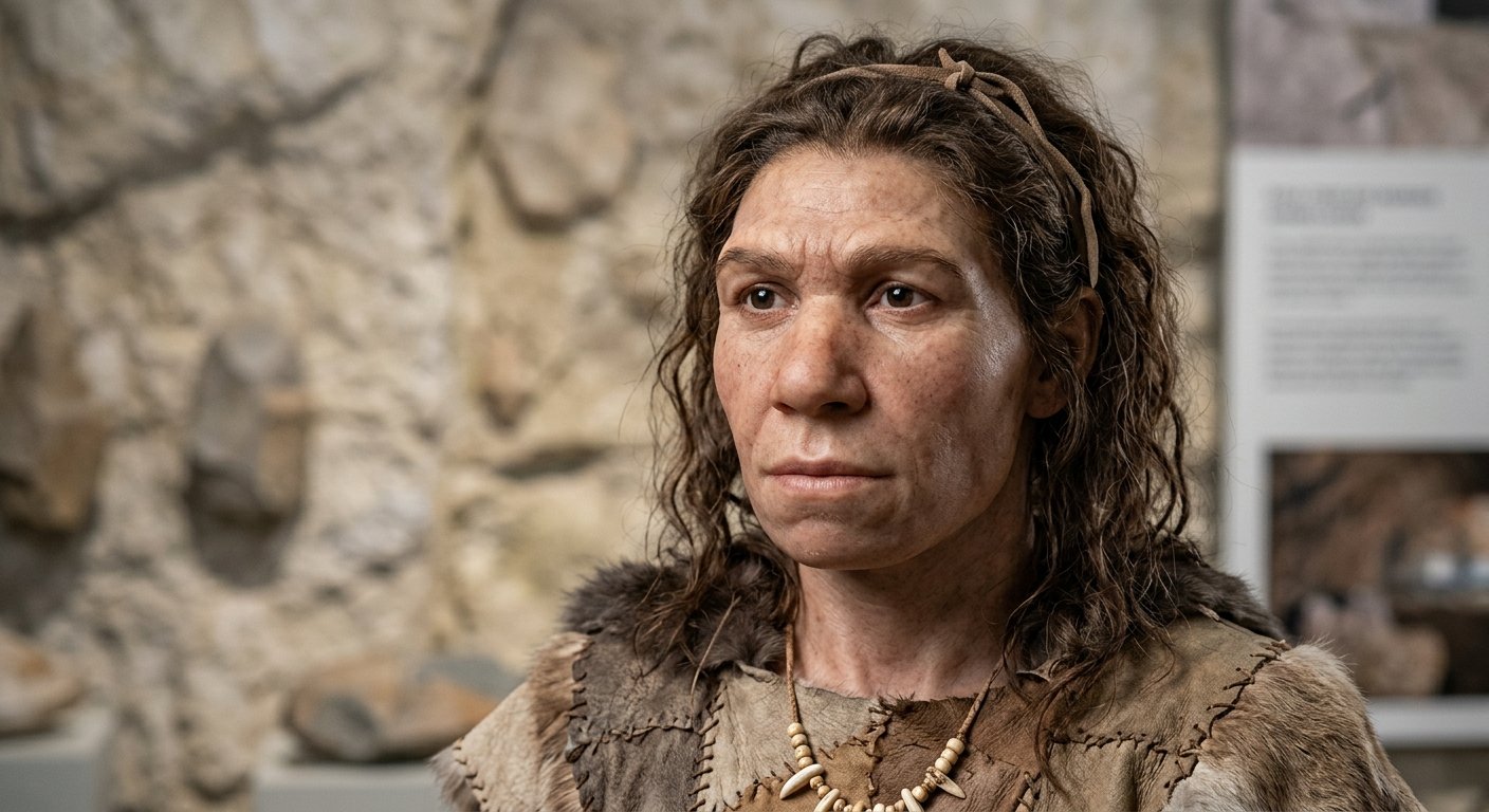 Ritratto di una donna Neanderthal